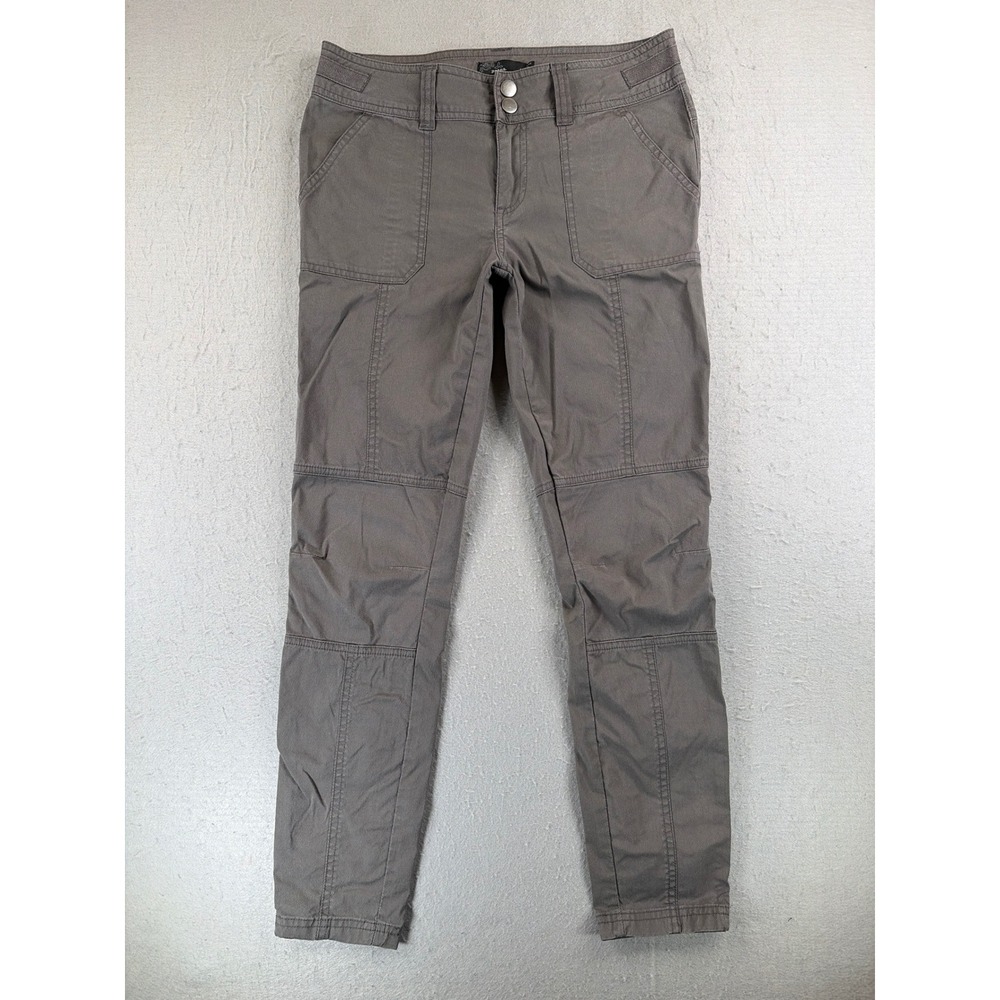 Prana Kara Pants Womens 4 Gray Organic Cotton Outdoor Hiking Trouser